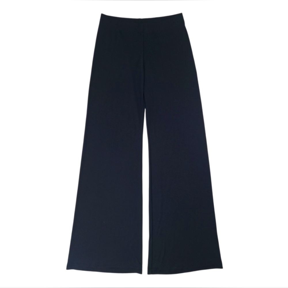 Artelier Nicole Miller Style BD10093 Wide Leg Flowy Flare Black Pants Size Small